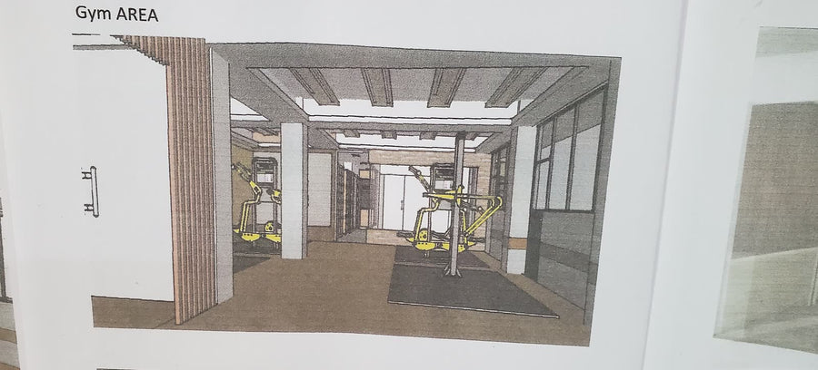 The architect's rendering of the Bulletproof gym area